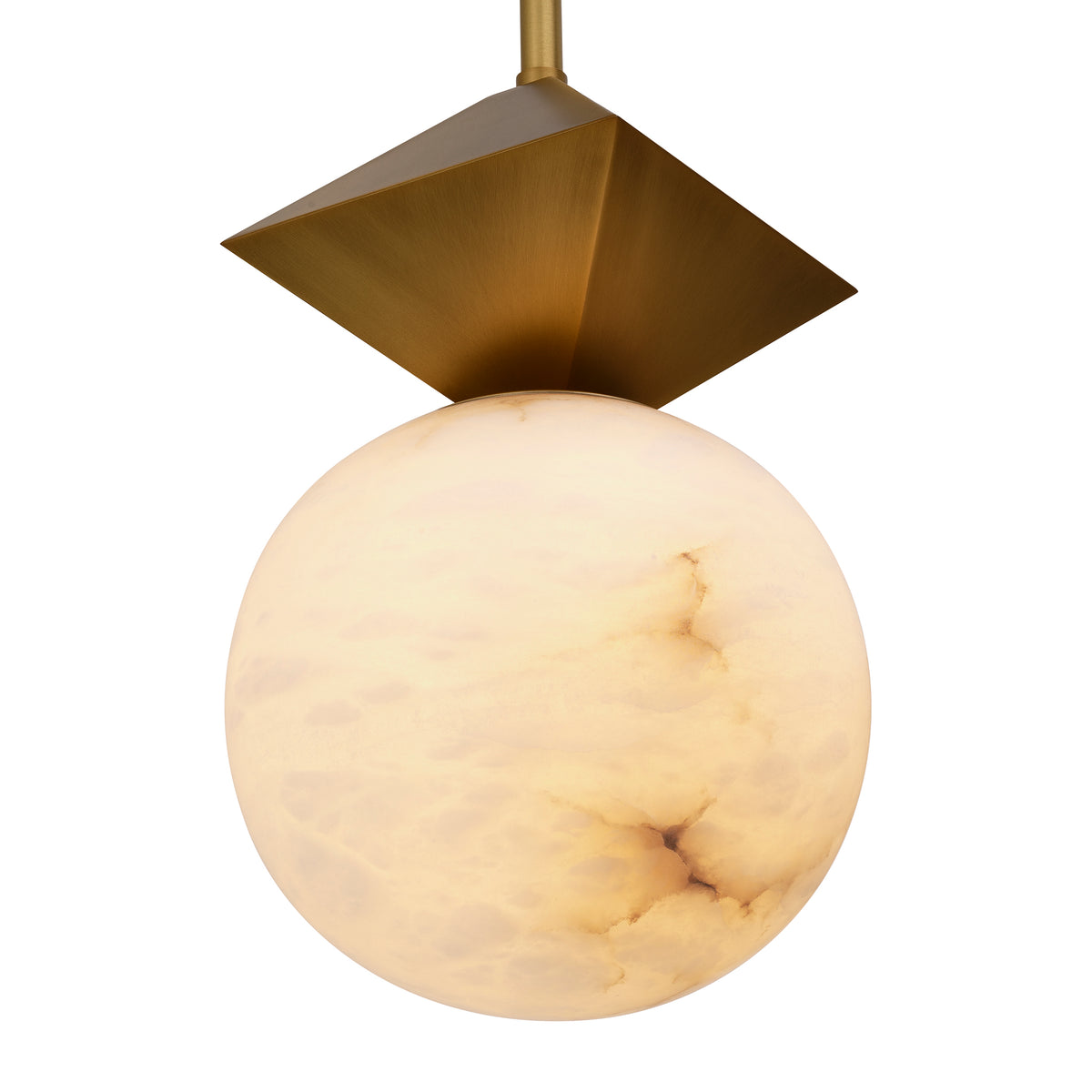 Pendant Elko antique brass finish alabaster by Eichholtz