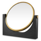 Table Mirror Vivaldi vintage brass finish black marble by Eichholtz