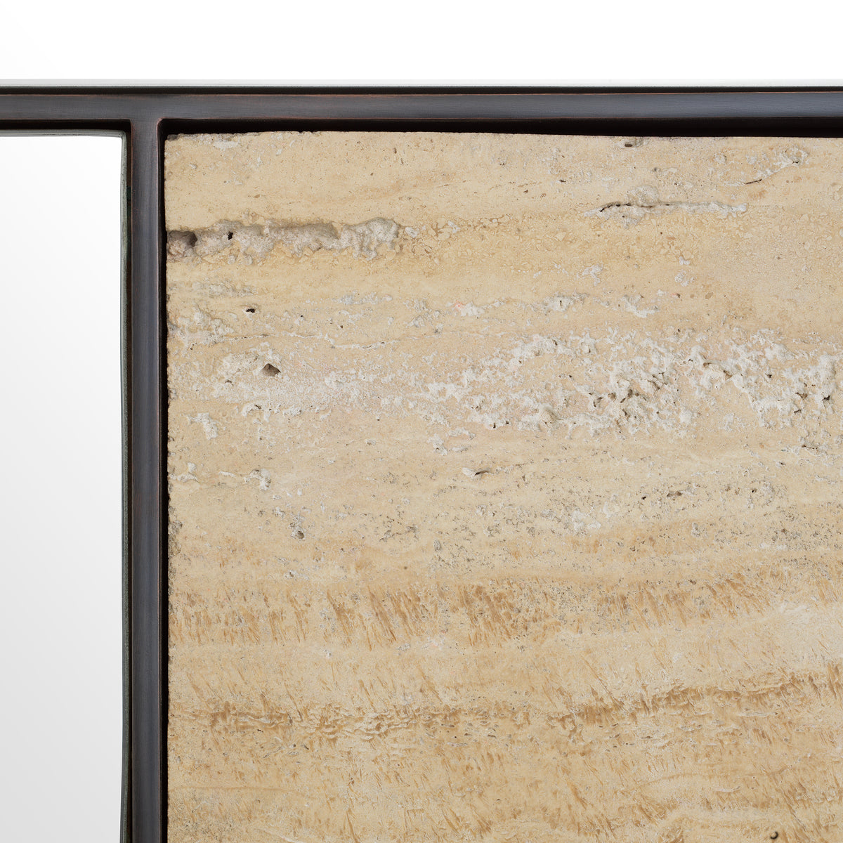 Mirror Cosimo travertine bronze finish by Eichholtz