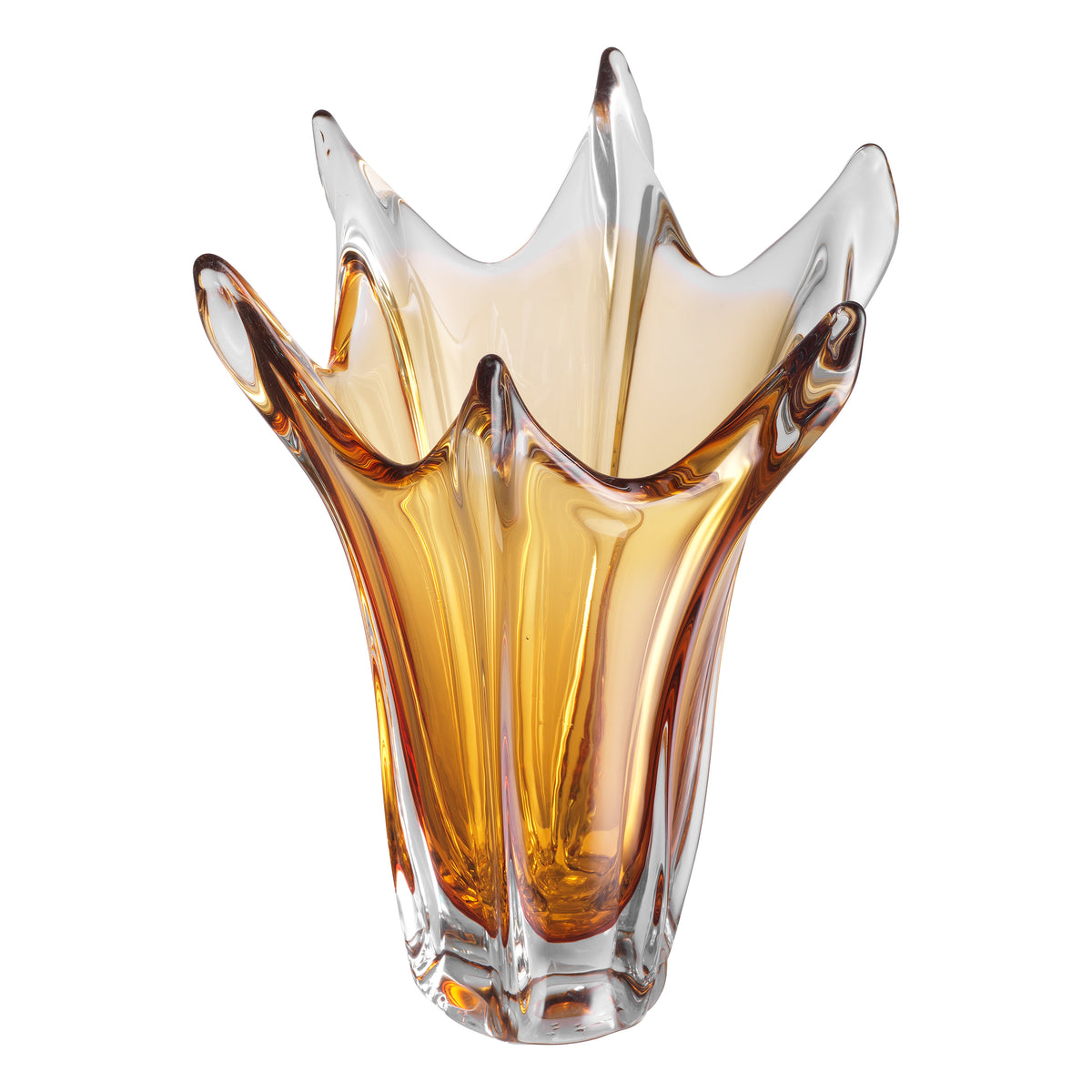 Vase Sutter yellow glass by Eichholtz