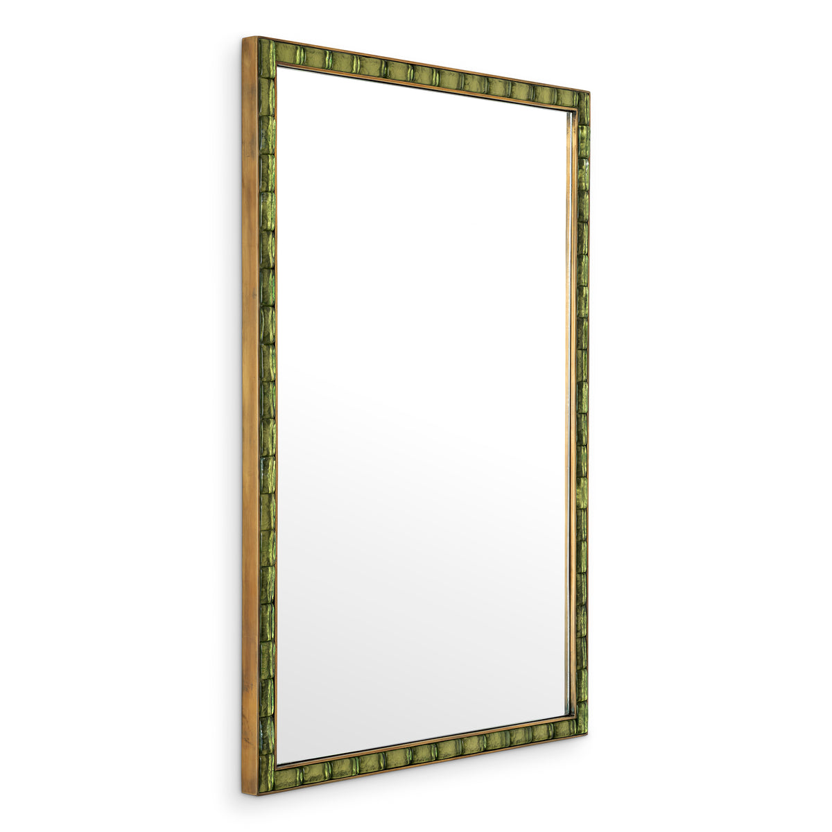 Mirror Torino vintage brass finish handmade glass by Eichholtz