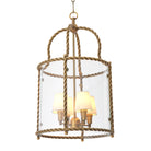 Pendant Preston vintage brass finish incl white shades by Eichholtz