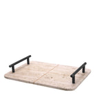 Tray Ugo travertine bronze highlight finish by Eichholtz