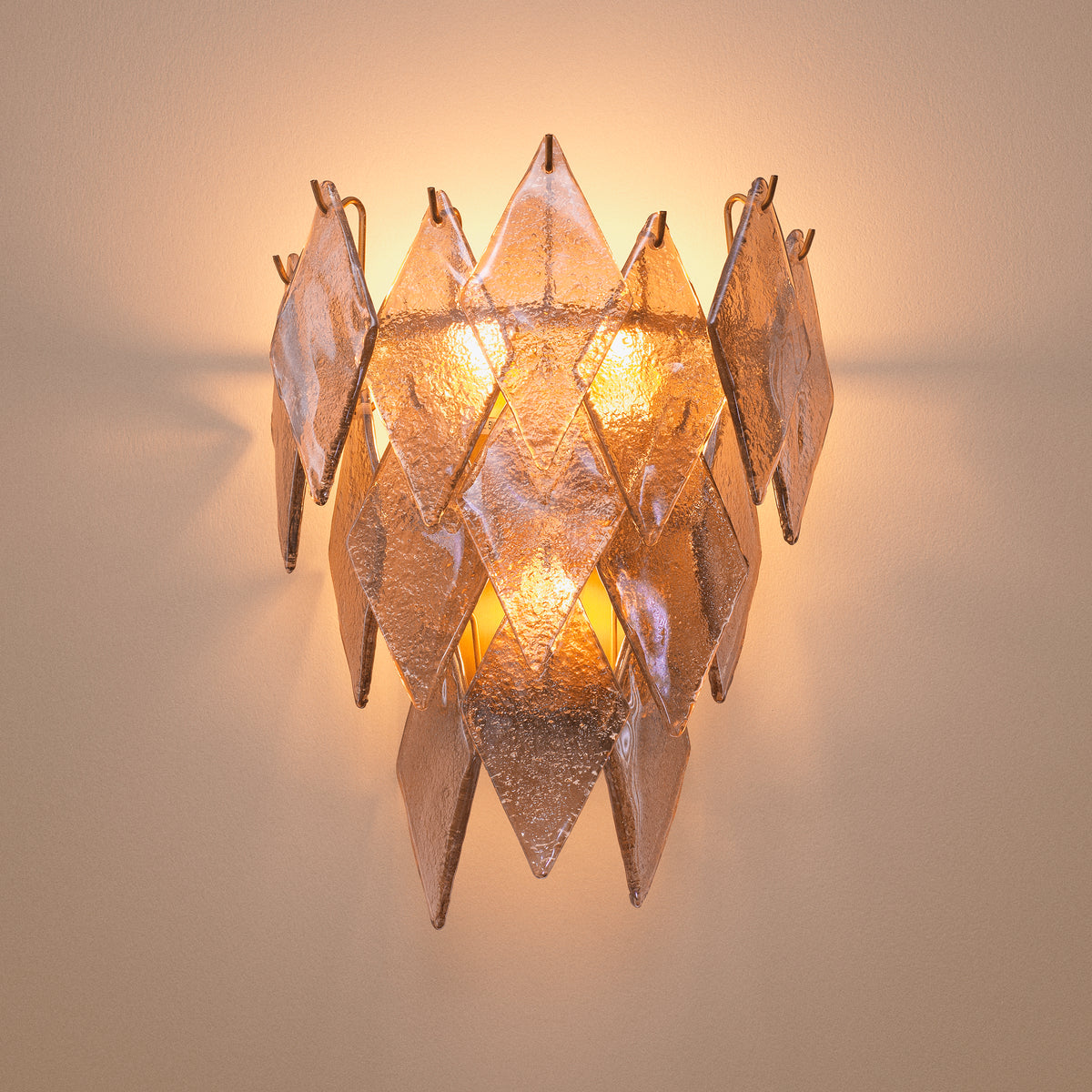 Wall Lamp Rhombus antique brass finish by Eichholtz