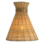 Wall Lamp Kon Tiki vintage brass finish natural rattan by Eichholtz