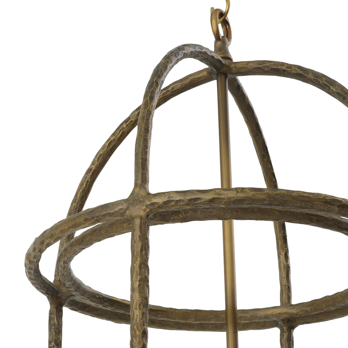 Pendant Montrose vintage brass finish incl white shades by Eichholtz