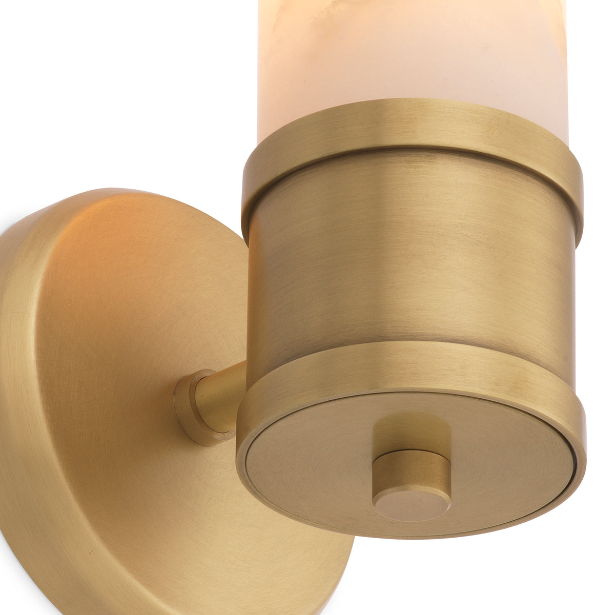 Wall Lamp Claridges Single antique brass finish alabaster by Eichholtz