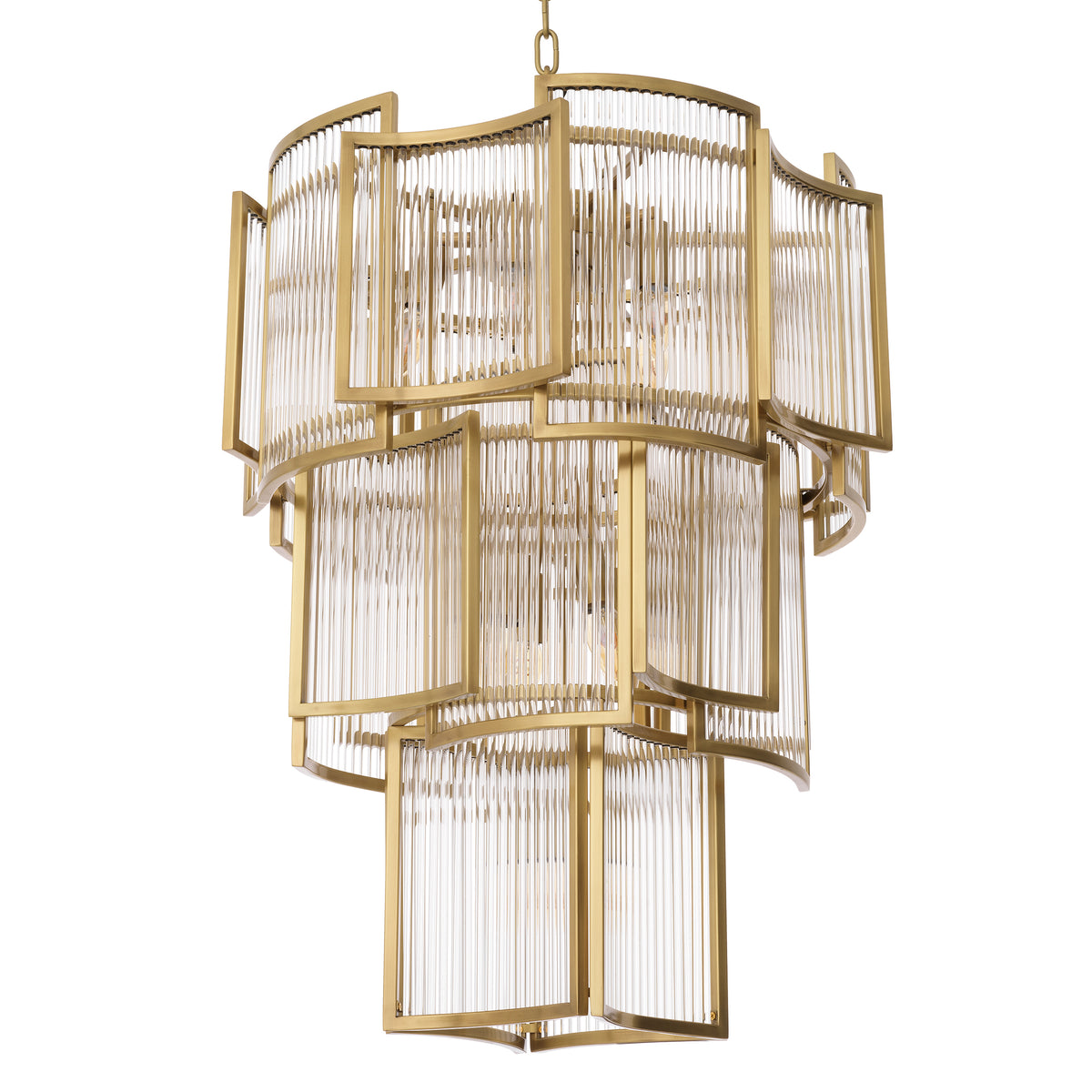 Chandelier Jet Set antique brass finish by Eichholtz