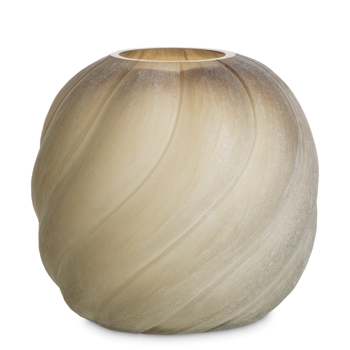Vase Sicilia S light brown glass by Eichholtz