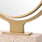 Table Mirror Briançon travertine antique brass finish by Eichholtz
