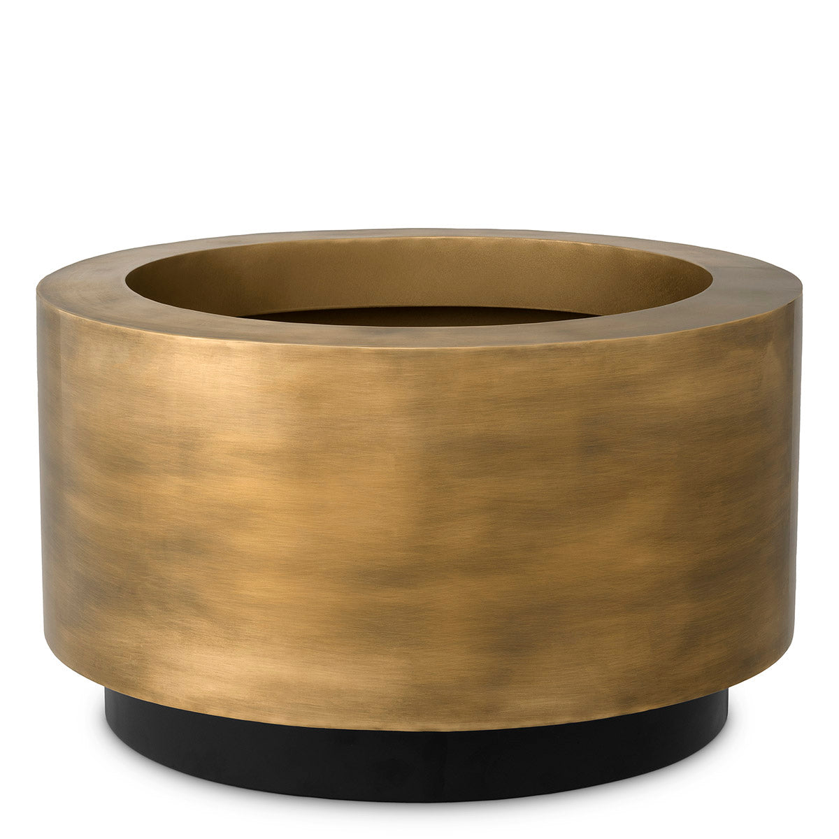 Planter Jasper round XS vintage brass finish ø 60 x H. 35 cm by Eichholtz