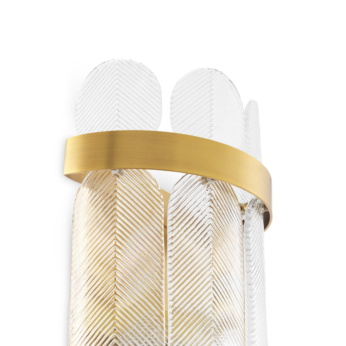 CDJ Wall Lamp Erika antique brass finish clear glass by Eichholtz