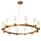 Chandelier Castro antique brass finish alabaster by Eichholtz