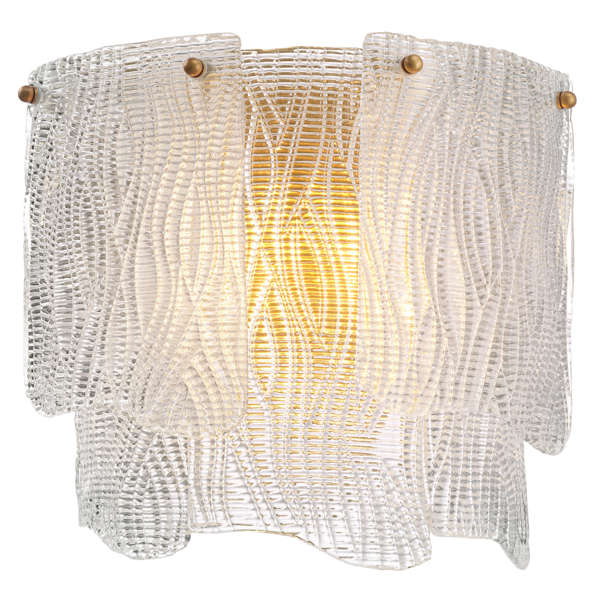 Wall Lamp Asinara clear textured glass by Eichholtz