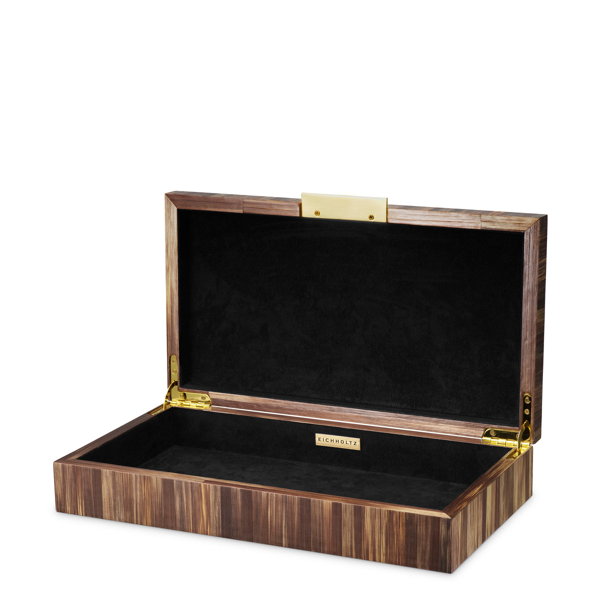 Box Harvard straw marquetry brown by Eichholtz