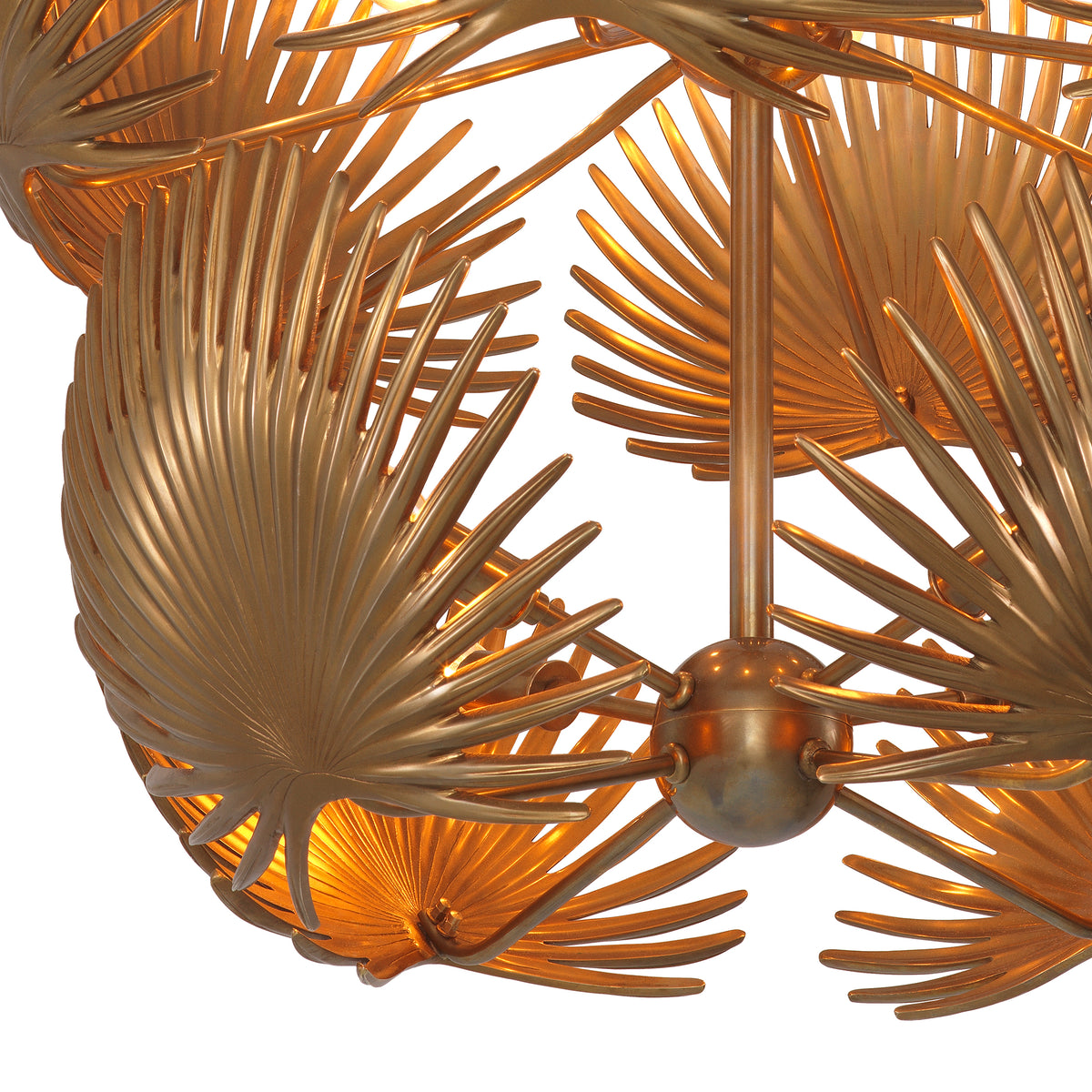 Chandelier Foliage vintage brass finish by Eichholtz