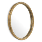 Mirror Salvi round vintage brass finish by Eichholtz