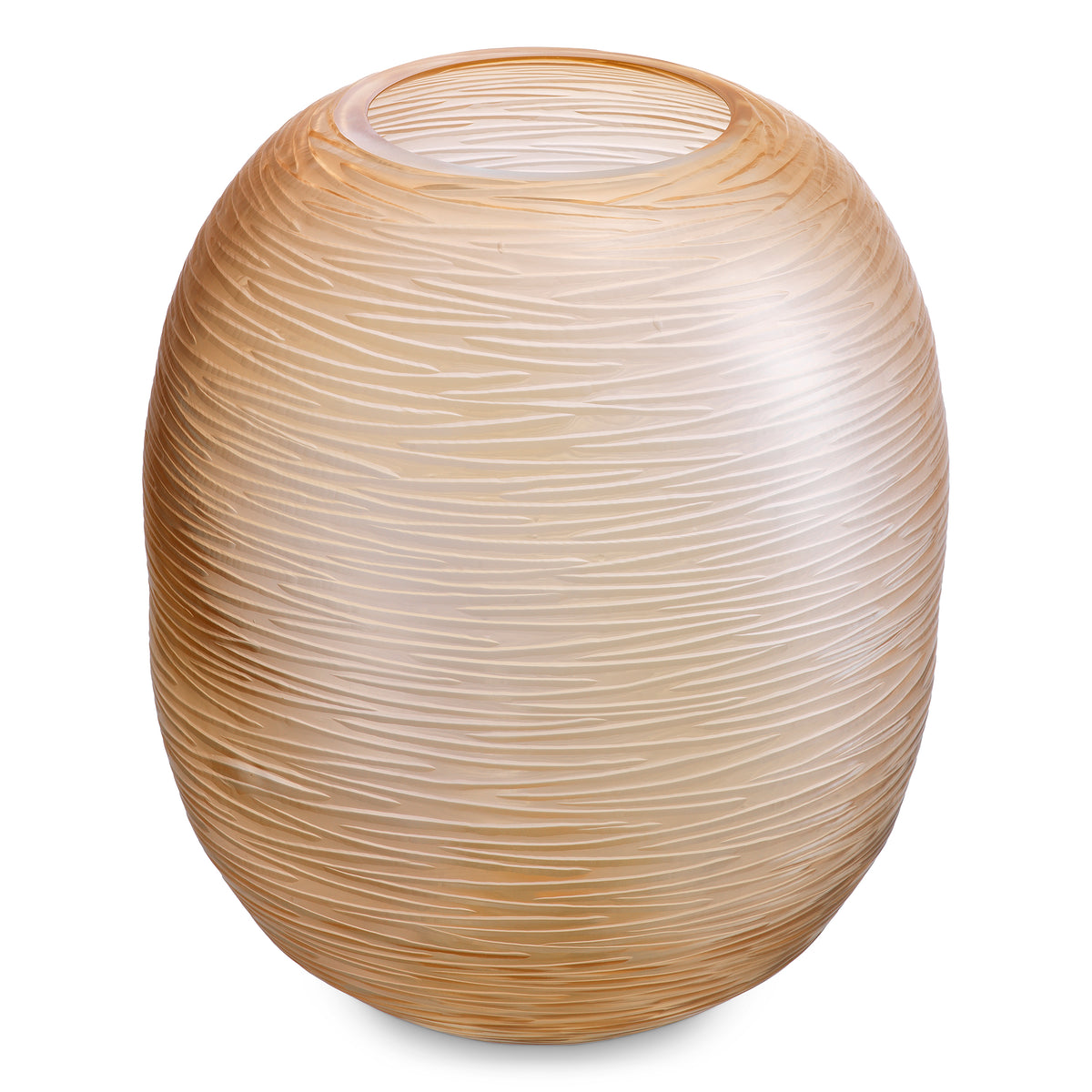 Vase Alessio L peach glass by Eichholtz