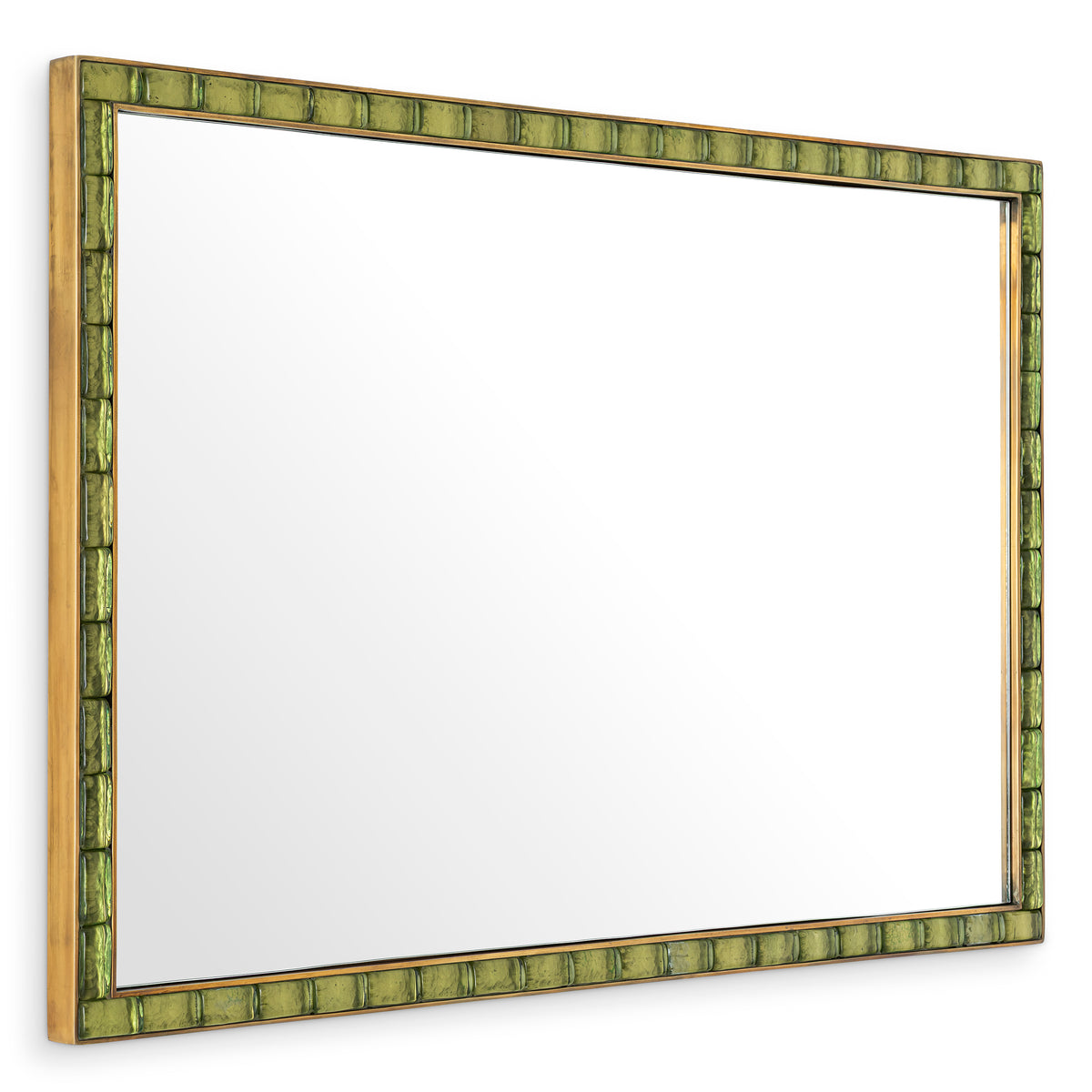 Mirror Torino vintage brass finish handmade glass by Eichholtz
