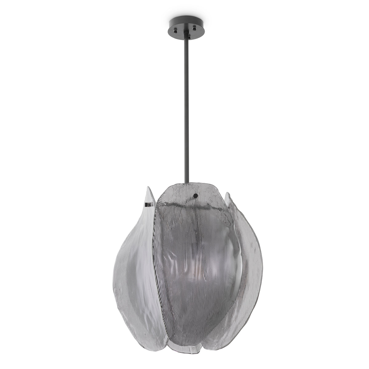 Chandelier Hibis S bronze finish smoke glass by Eichholtz