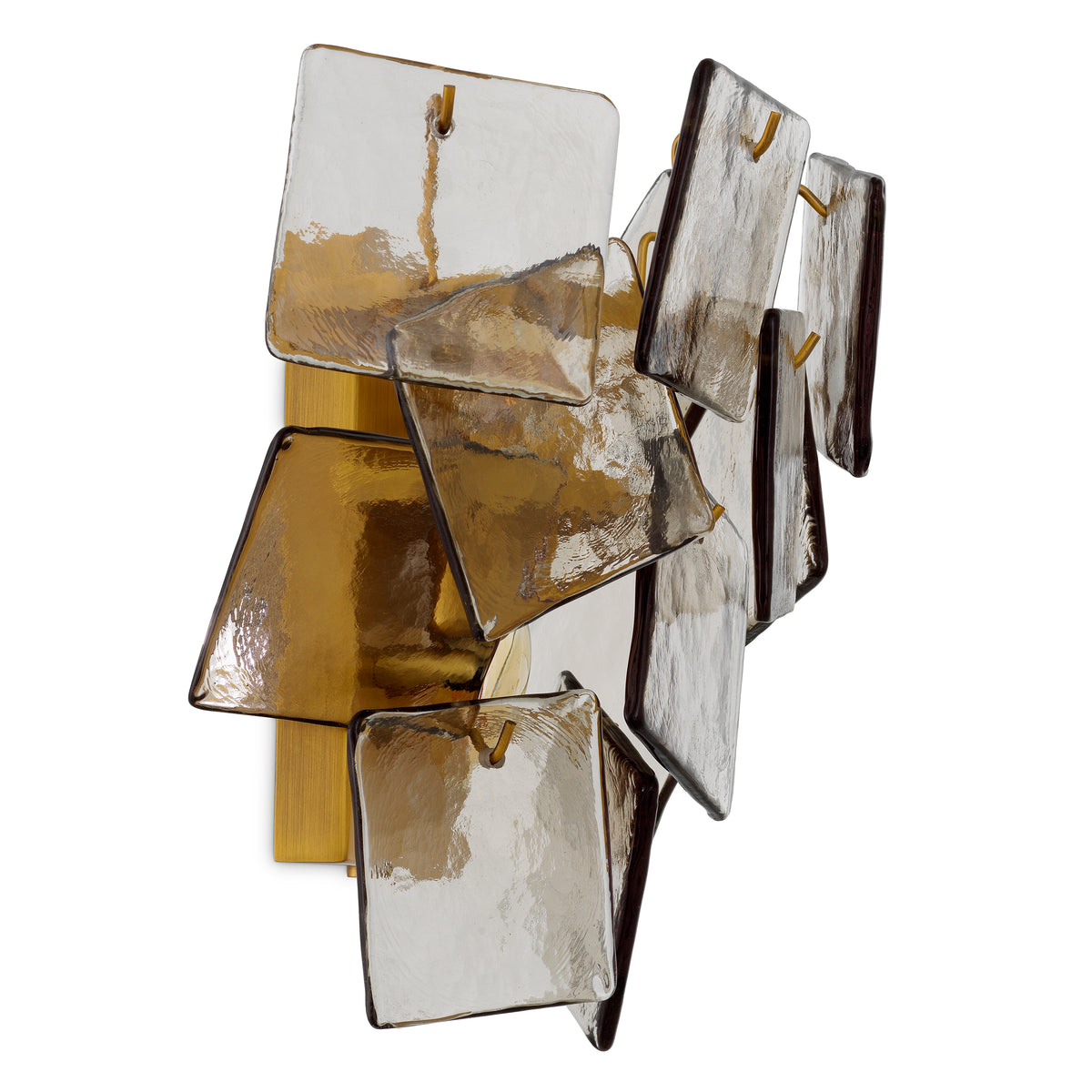 Wall Lamp Biltmore antique brass finish light smoke glass by Eichholtz