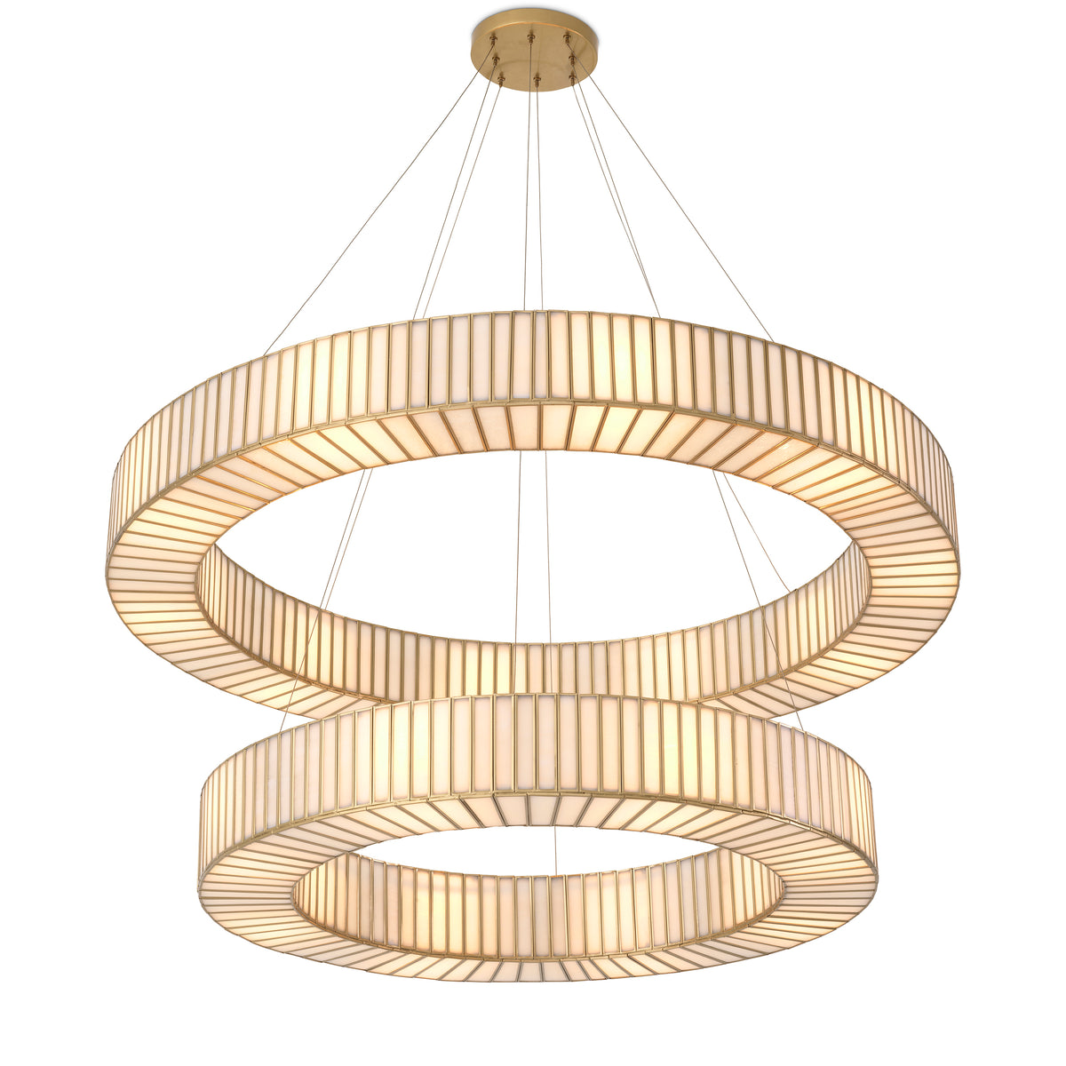 Chandelier Monari antique brass finish by Eichholtz
