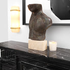 Wall Lamp Pandora alabaster antique brass finish by Eichholtz