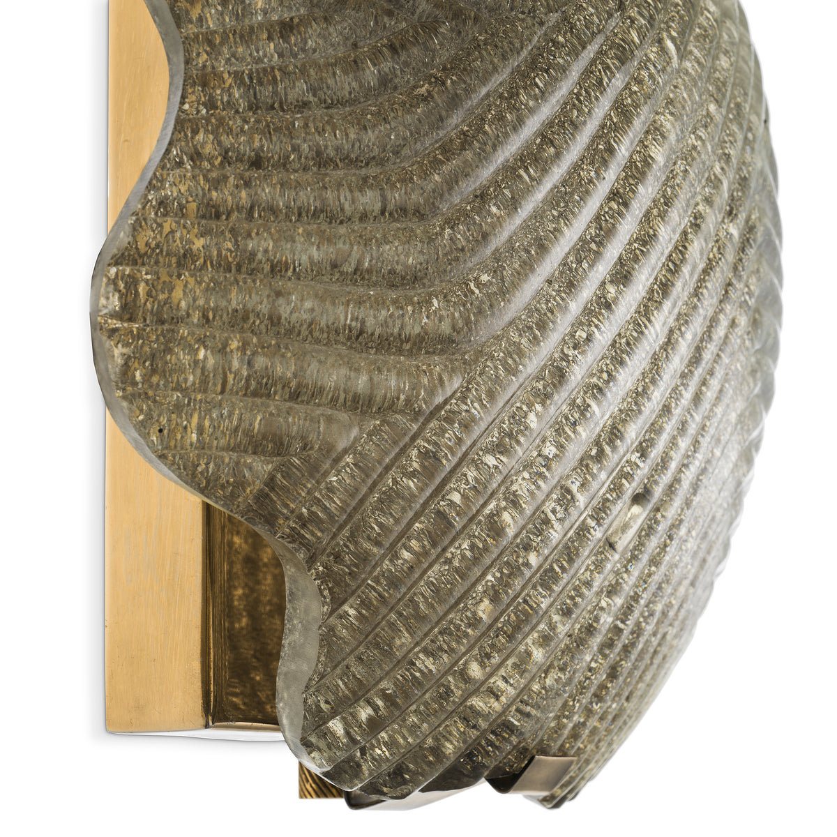 Wall Lamp Nuria vintage brass finish handmade glass by Eichholtz