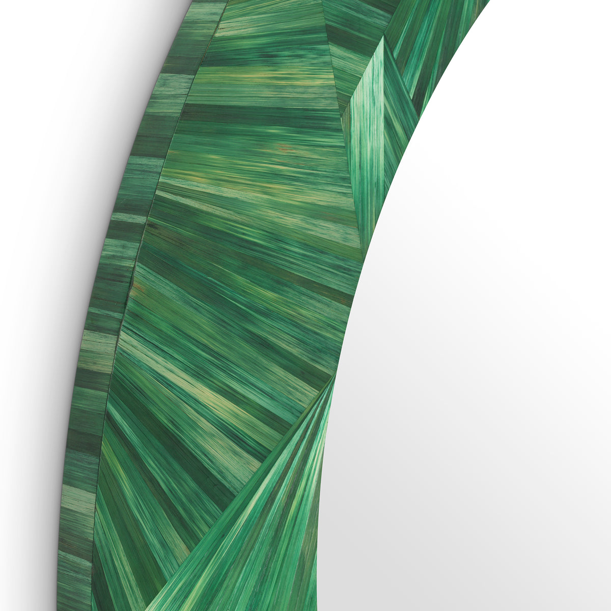 Mirror Cassara straw marquetry green by Eichholtz