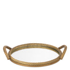 Tray Salvi Round vintage brass finish by Eichholtz