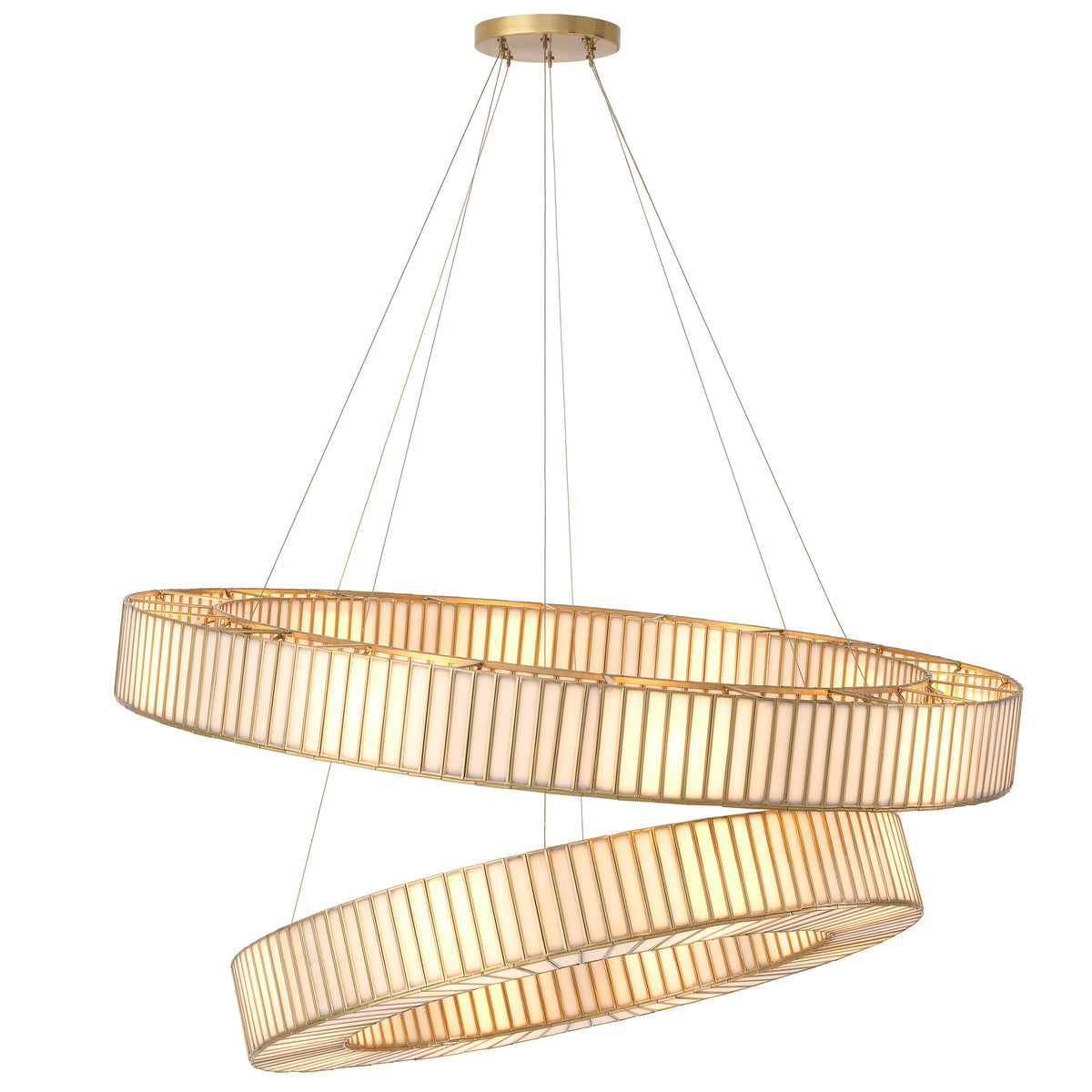 Chandelier Monari antique brass finish by Eichholtz