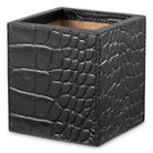 Desk Set Scaleo croco embossed black leather set of 3 by Eichholtz