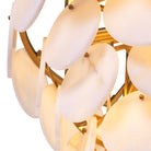 Chandelier Clementina antique brass finish alabaster by Eichholtz