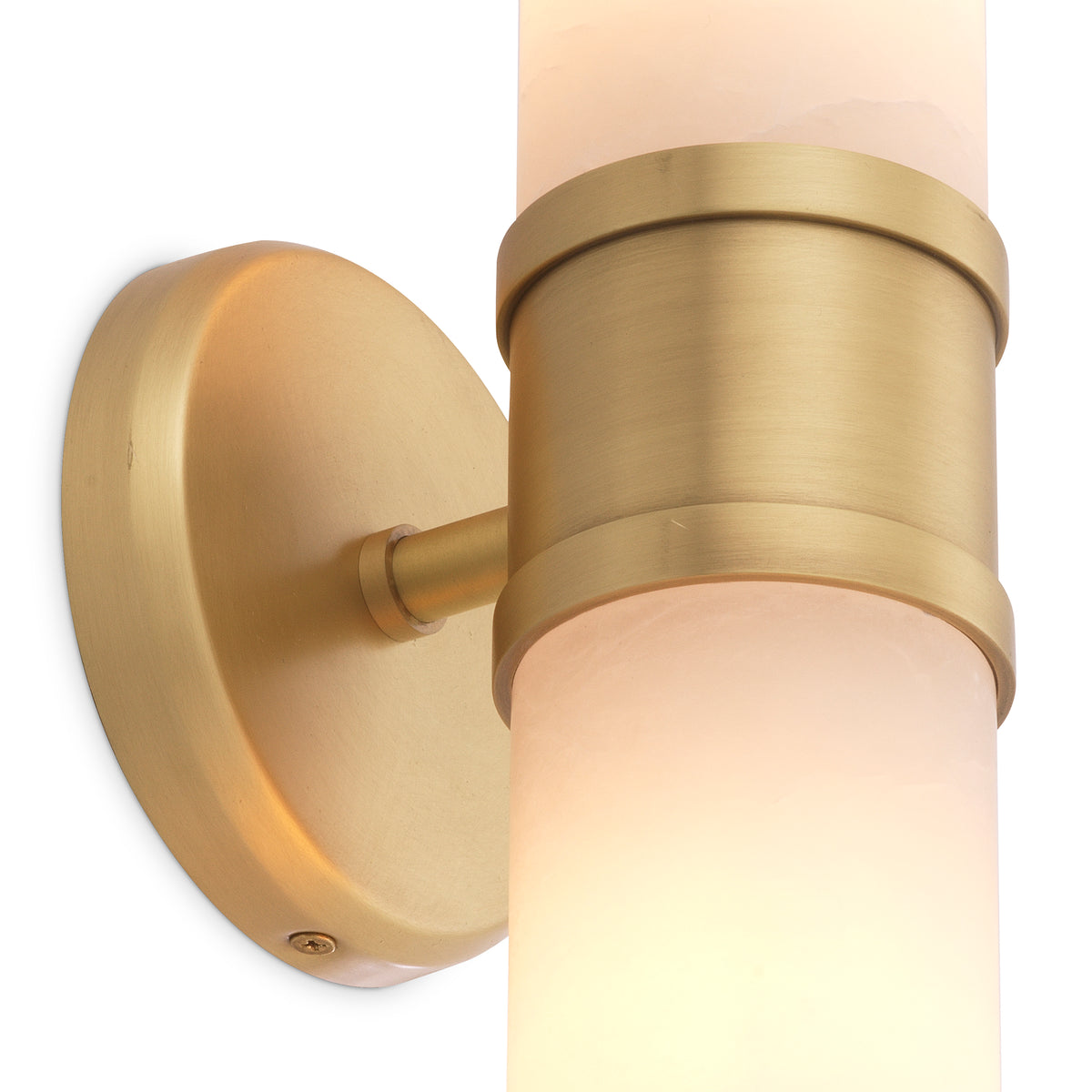 Wall Lamp Claridges Double antique brass finish alabaster by Eichholtz