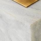 Table Mirror Jovanni vintage brass finish white marble by Eichholtz