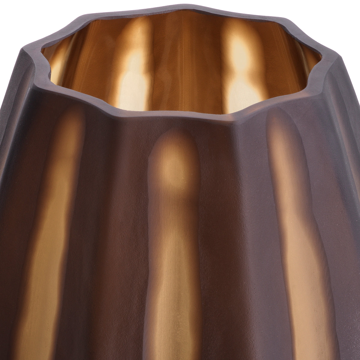 Vase Tiara S dark brown glass by Eichholtz
