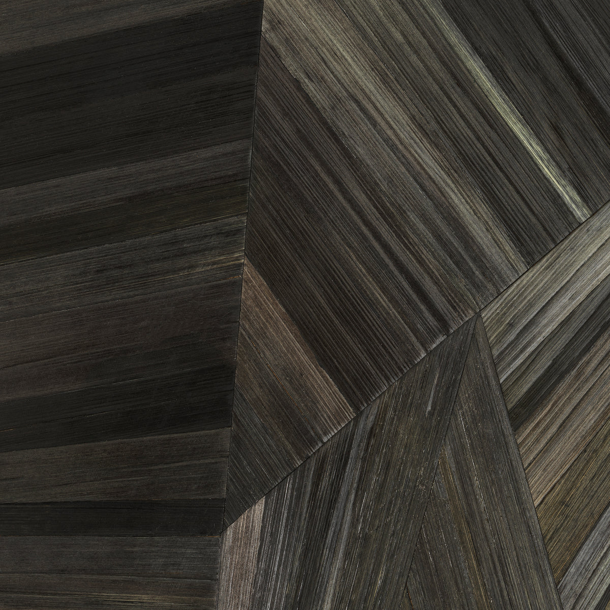 Mirror Cassara straw marquetry charcoal by Eichholtz