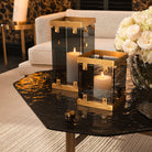 Hurricane Heston S smoke glass by Eichholtz