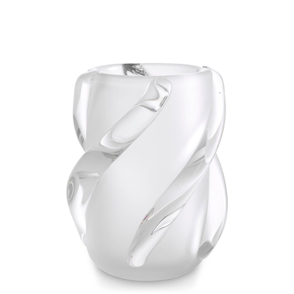 Vase Celestino S frosted white glass by Eichholtz
