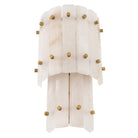 Wall Lamp Blason Double antique brass finish alabaster by Eichholtz
