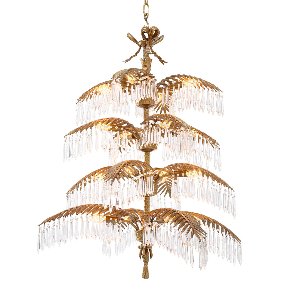 Chandelier Hildebrandt XL vintage brass finish by Eichholtz