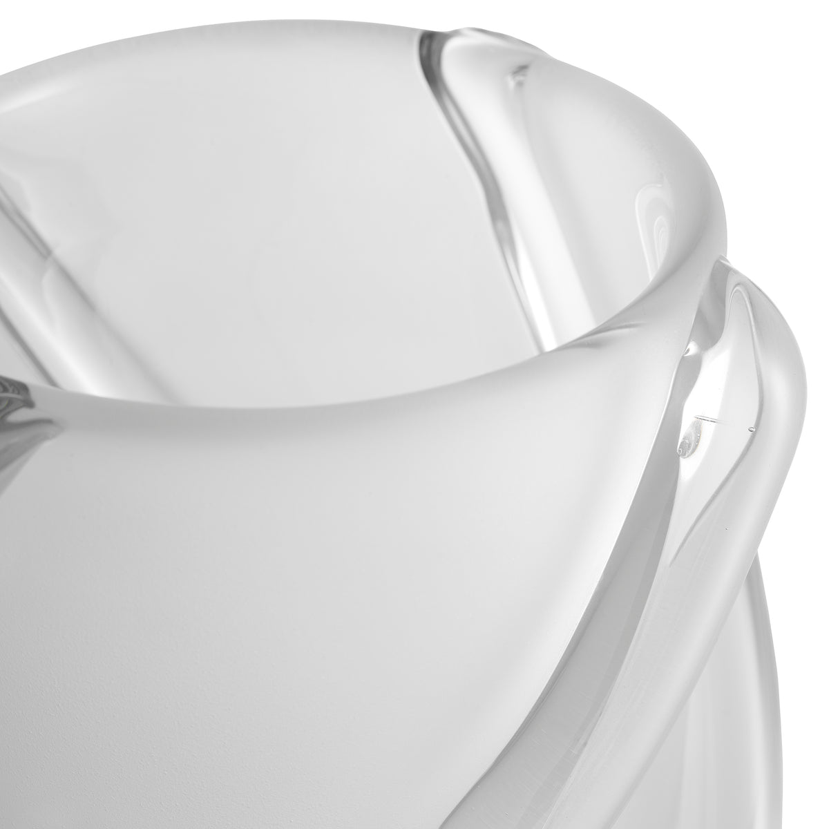 Vase Celestino L frosted white glass by Eichholtz
