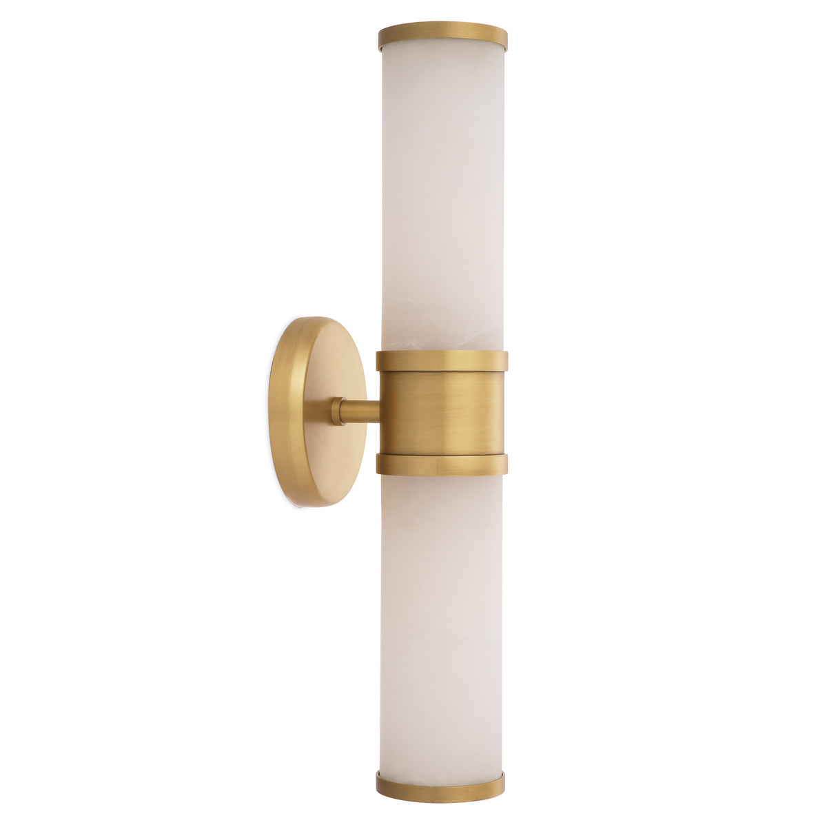 Wall Lamp Claridges Double antique brass finish alabaster by Eichholtz