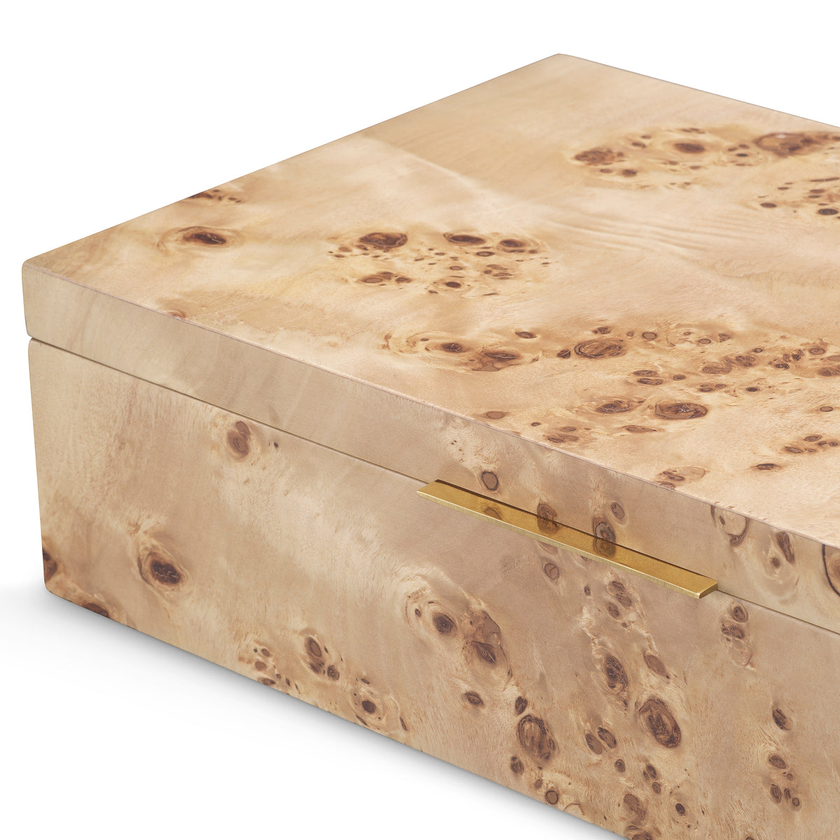 Box Faro light brown mappa burl veneer by Eichholtz