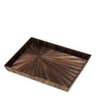 Desk Tray Harvard L straw marquetry brown by Eichholtz