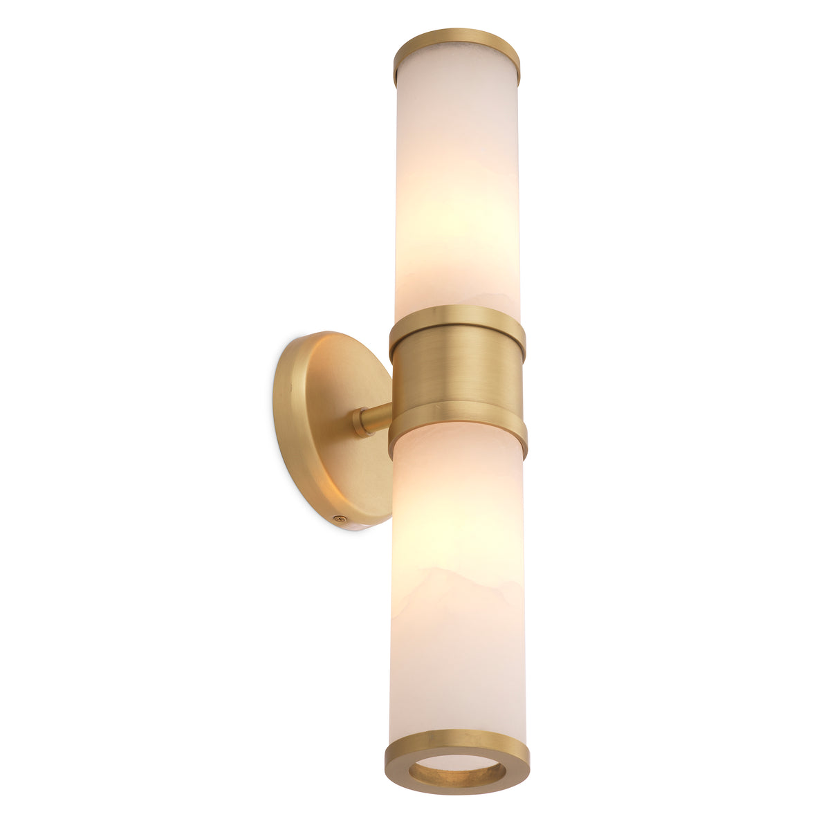 Wall Lamp Claridges Double antique brass finish alabaster by Eichholtz