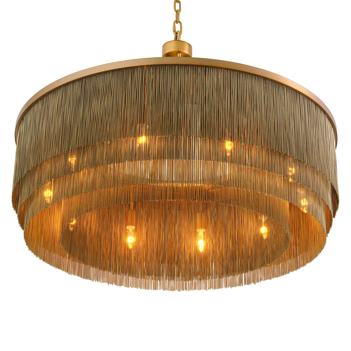 Chandelier Tissot L antique brass finish by Eichholtz