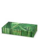 Box Harvard straw marquetry green by Eichholtz