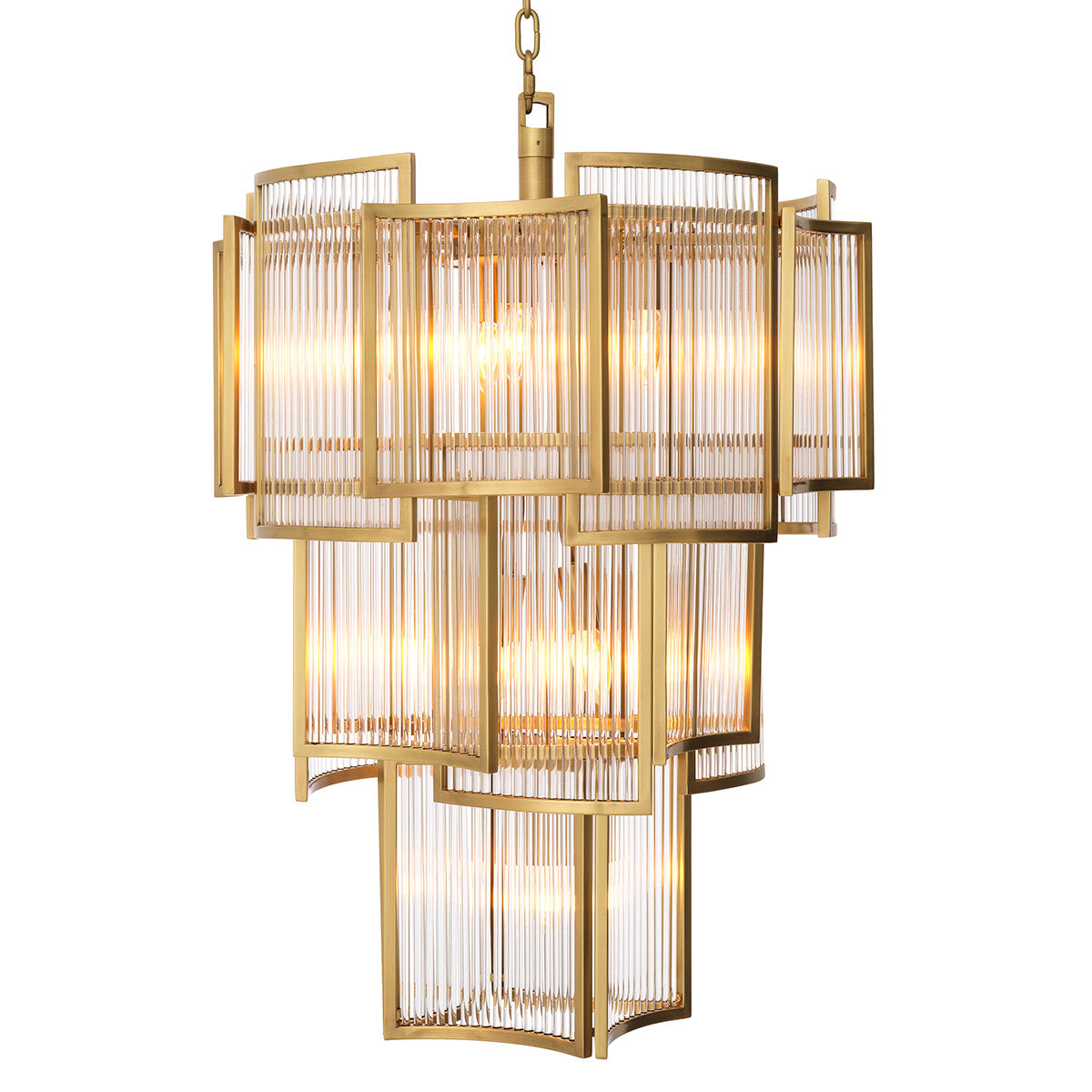 Chandelier Jet Set antique brass finish by Eichholtz