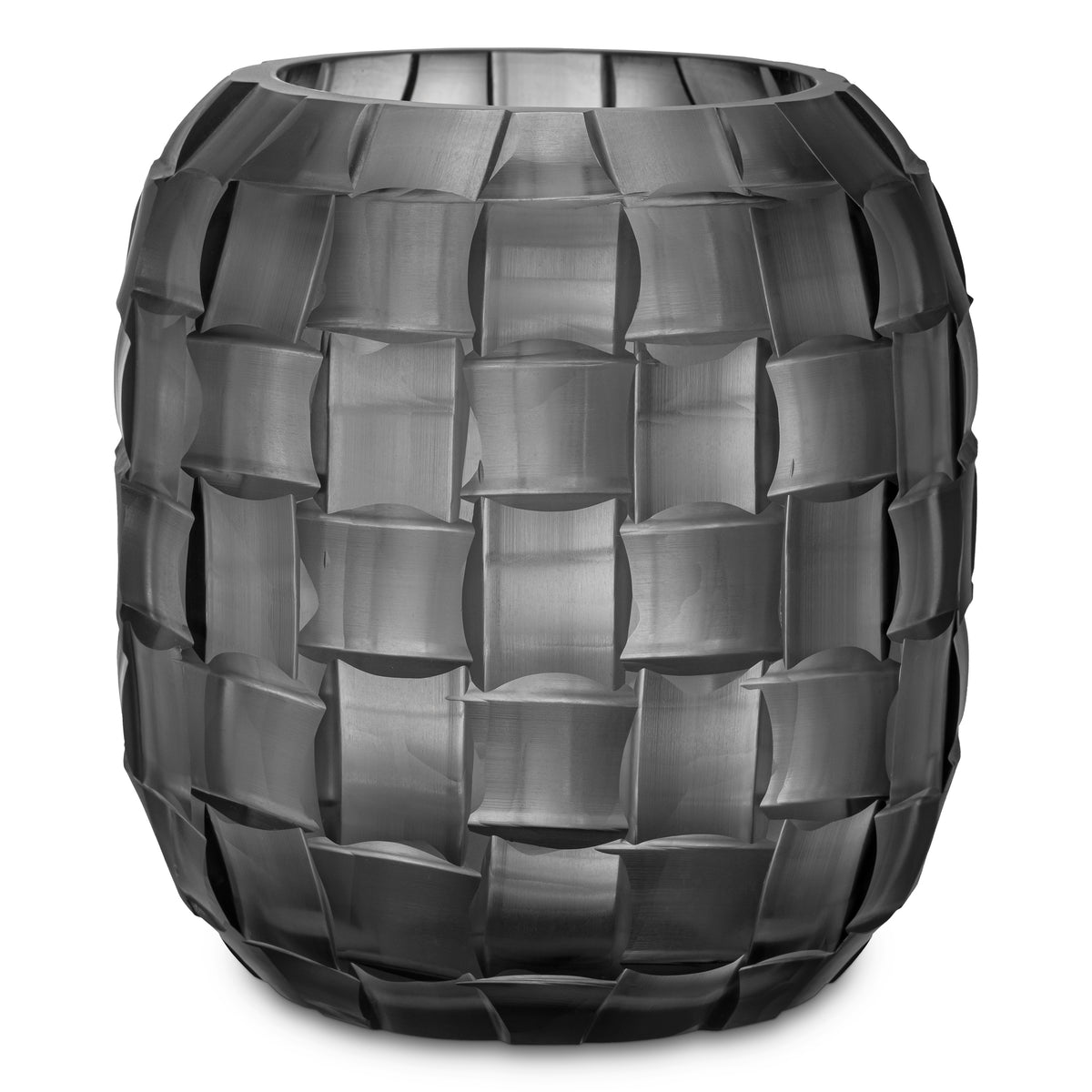 Vase Varese S grey glass by Eichholtz